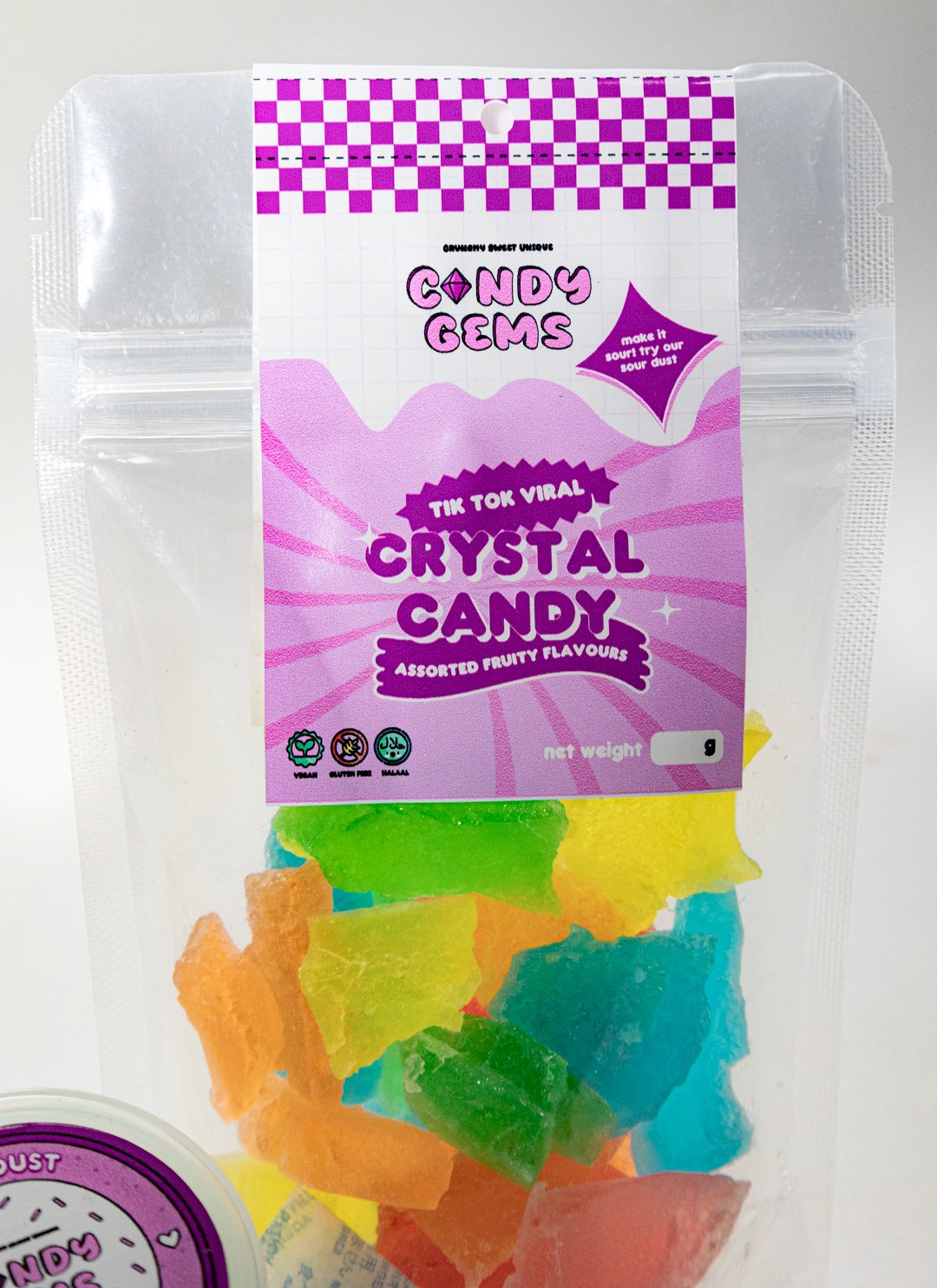 Sweet Crystal Candy Gems - 100g